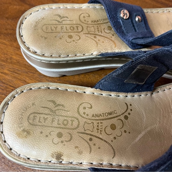 Fly Flot Navy & Metallic Summer Sandals - Picture 11 of 13